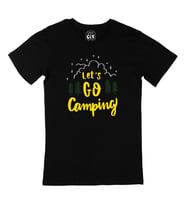 Lets Go Camping Siyah Tişört