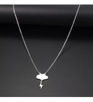 925 Ayar Gümüş  Bulut ve Şimşek Kolye
