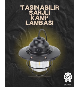 Kamp ve Bahçe İçin Retro LED Fener – Sıcak Işık, Uzun Ömürlü Batarya