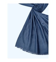 Işıl İpek - H Desen Kaşmir İpek Şal 75x190 cm (İndigo)