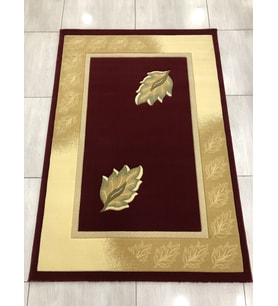 Saray Halı Vizyon Carving 9050 Kırmızı 125X180 Krem Sık Halı