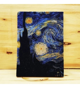 Vincent Van Gogh - Kumaş Kapaklı Defter Bej Renk 14x20cm