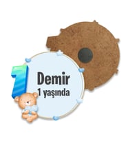 Kişiye Özel Tasarım Ayıcık Tasarım Baskılı Yaş Günü Magnet (10 Adet)