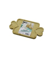 DİKDÖRTGEN 3 BÖLMELİ=2İN1 KALP KULP - BÖLME + 1 AHŞAP BAMBU SERVİS SUNUM TEPSİ - TAHTASI 25 X 14 X 1.4CM (5680)