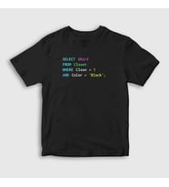 Presmono Unisex Çocuk Siyah Select From Closet Developer Yazılımcı T-Shirt 338789tt