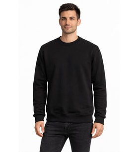 Basic Bisiklet Yaka Relaxed Regular Erkek Sweatshirt - 7556 (Gri)