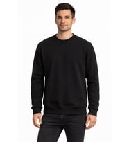 Basic Bisiklet Yaka Relaxed Regular Erkek Sweatshirt - 7556 (Gri)