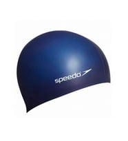 Speedo Plain Flat Silicone Cap Bone 8-709910011 Mavi