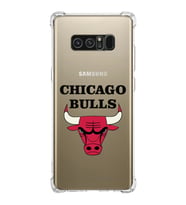 Samsung Galaxy Note8  Köşe Korumalı Antişok Kapak Chicago Bulls Tasarımlı Şeffaf Silikon Kılıf