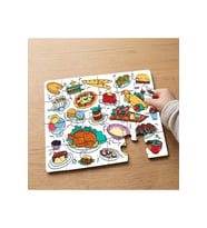 Yiyecekleri Tanıyalım Tasarımlı 24 Parça Ahşap Çocuk Puzzle MPK0511
