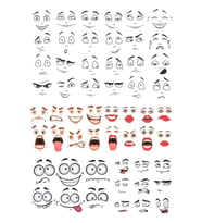 Yüz İfadeleri Sticker Set 50 Parça Telefon, Tablet, Defter, Laptop Sticker