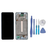 Tkgz - Samsung Galaxy A33 5G SM-A336 Uyumlu Lcd Ekran Dokunmatik - A -Kalite ÇITALI MAVİ + TAMİR SETİ
