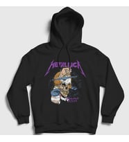 Presmono Unisex Siyah Justice V2 Metallica Kapüşonlu Sweatshirt 292548tt