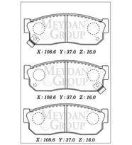 NISSAN SUNNY- B11 CD17- 84/88; ÖN FREN BALATASI DİZEL TİP (DİSK) (108,6X37X16) (DAIWA) 41060-01A25