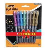 Bic Marking Color Permanent Marker Metalik Renkler 8li