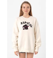 Mr Beast Kanji Ekru Kadın 2ip Sweatshirt