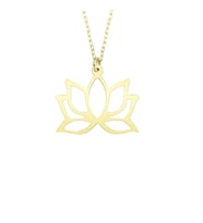 Altın Minik Lotus Çiçeği Kolye