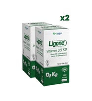 Ligone Vitamin D3/K2 60 Kapsül x2 Adet (Renksiz)