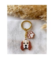 Miyuki Boncuk El Yapımı Köpek ve Pati 2 Anahtarlık / Çanta Süsü