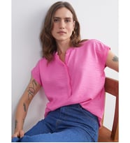 LCWAIKIKI Classic Pembe Kaçık Yaka Aerobin Bluz