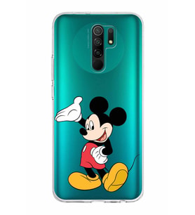 Xiaomi Redmi 9 Uyumlu Kapak Mickey Mouse Tasarımlı Şeffaf Silikon Kılıf