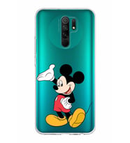 Xiaomi Redmi 9 Uyumlu Kapak Mickey Mouse Tasarımlı Şeffaf Silikon Kılıf