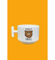 Bearly Awake Baskılı T Kupa