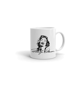 Marilyn Monroe Imza Baskılı Kupa/bardak