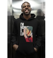 I'm Monkey D. Luffy Baskılı Unisex Oversize One Piece Anime Karakter Hoodie