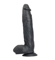 LilituShop 31 cm Vantuzlu Realistik siyahi Penis  Vajinal Dildo