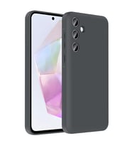 Samsung Galaxy A36 Uyumlu Kılıf Kamera Korumalı Kartlık Hazneli Zore Vitra Kapak (Gri)
