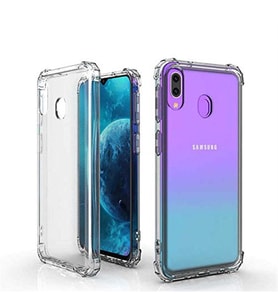 Coverzone Galaxy A20 ile uyumlu K?l?f Z-Nitro Anti Shock Silikon Kapak Kamera Korumal? Anti?ok Airbag K�?e Korumal? Silikon ?effaf K?l?f