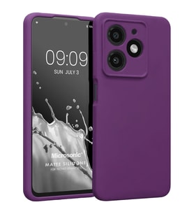 Microsonic Matte Silicone TECNO Spark 20C Kılıf Rose Gold (Mor)