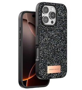 Onegif iPhone 16 Pro Max Bright Simli Kapak - Siyah