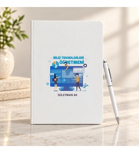Bilgi Teknolojileri Öğretmenine İsme Özel Defter ve Kalem Seti