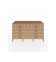 Kronos Konsol 2 Raflı 6 Çekmeceli 4 Kapaklı 176x59x99 Çam-Çam