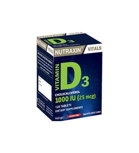 Nutraxin Vitamin D3 1000 IU 120 Tablet