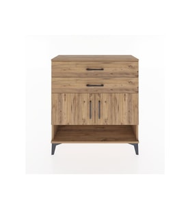 Arges Şifonyer 2 Raflı 2 Çekmeceli 2 Kapaklı 88x30x96 Çam-Çam