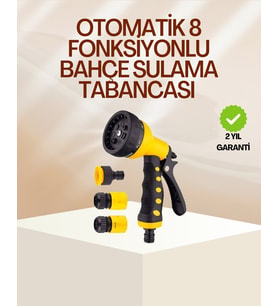 Northcity 8 Fonksiyonlu Çok Amaçlı Bahçe Sulama Tabancası Seti ve Hortum Ucu