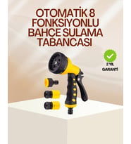 Northcity 8 Fonksiyonlu Çok Amaçlı Bahçe Sulama Tabancası Seti ve Hortum Ucu