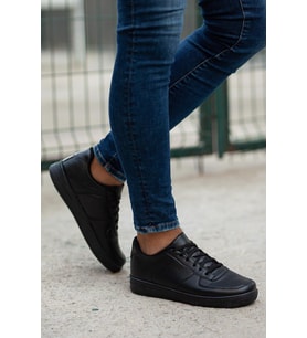 Muggo MGPOGBA Unisex Sneaker Günlük Yürüyüş Spor Ayakkabı (Siyah)