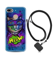 General Mobile GM8 Go GM9 GM20 Pro Plus Kılıf Boyun Askılı Silikon Super Meow 1715