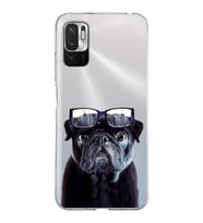 PrintiFy Xiaomi Redmi Note 10 5G ile Uyumlu 1mm Slim Fit Köpek 3 050f Baskılı Şeffaf  Kılıf