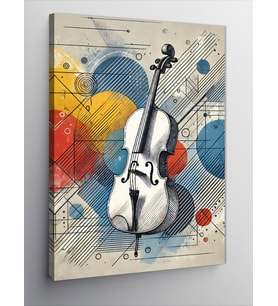 Kanvas Tablo Keman ve Sanat Notaları