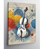 Kanvas Tablo Keman ve Sanat Notaları