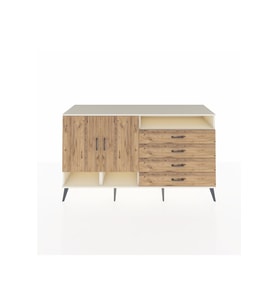Kronos Konsol 5 Raflı 4 Çekmeceli 2 Kapaklı 176x59x99 Aytaşı-Çam