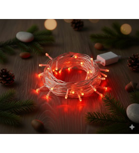 Damla Uçlu Kırmızı Dekoratif Işık 10 Metre 100 LED