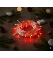 Damla Uçlu Kırmızı Dekoratif Işık 10 Metre 100 LED