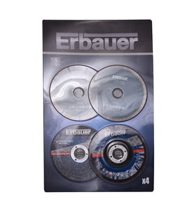 ERBAUER 115 MM TAŞLAMA DİSKİ 4'LÜ PAKET