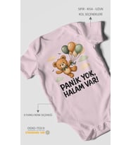 Panik yok, halam var! Kısa Kollu Bebek Body %100 Pamuk